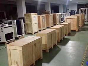 heat pump package at factory
