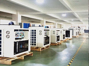 non-inverter air water heating pump for house producer China