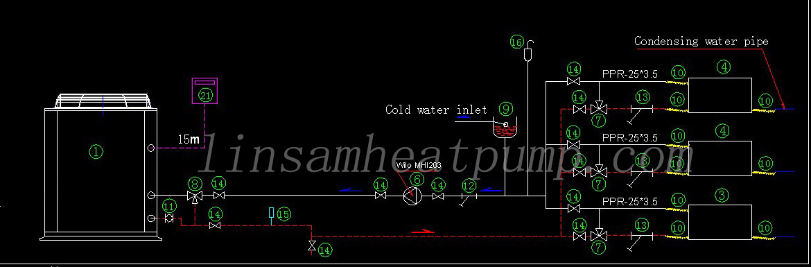 install without buffer tank LINSAM heater